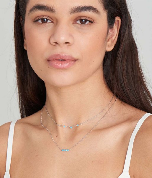 Ania Haie  Turquoise Bar Necklace Silver